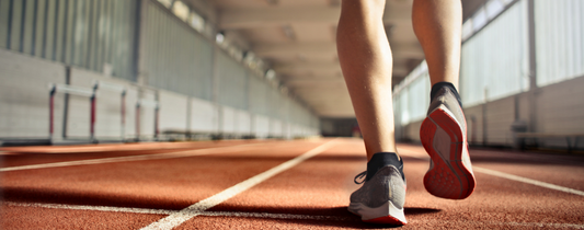 Athlete in the gymnasium walking